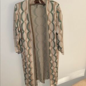 Cato Beige and Green Knit Cardigan